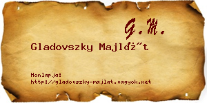 Gladovszky Majlát névjegykártya